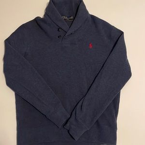 MENS Polo by Ralph Lauren size M Blue roll neck sweater .